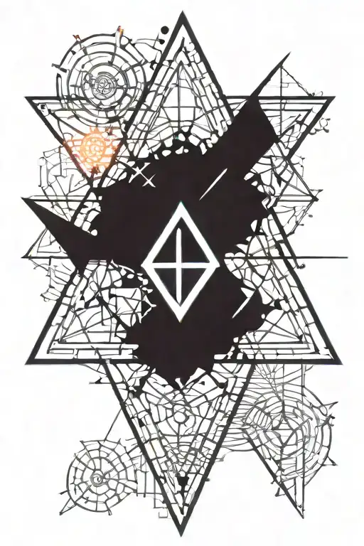 Cross Curse Mark Inside A Triangle