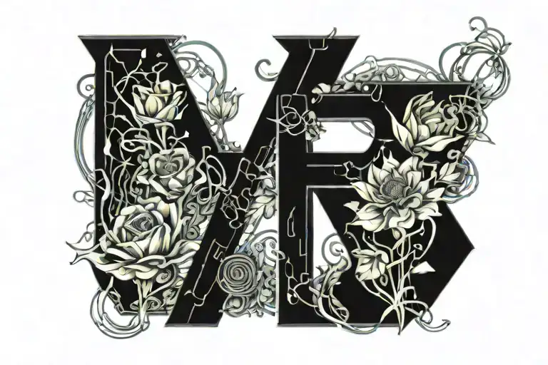 Name Written Of Rowell With A Flowers Growing Together