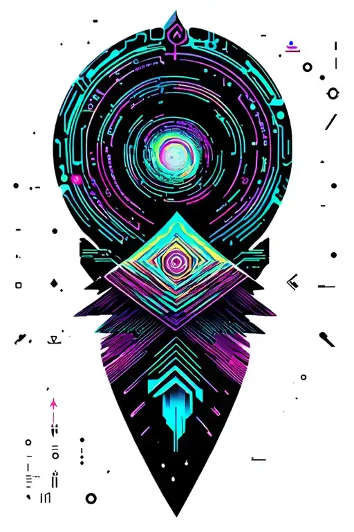 Peruvian Mountain Range With Pachamama Spiral