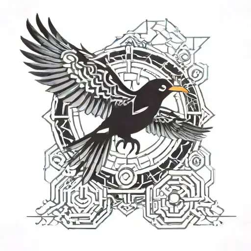 Bird Rising From Ashes