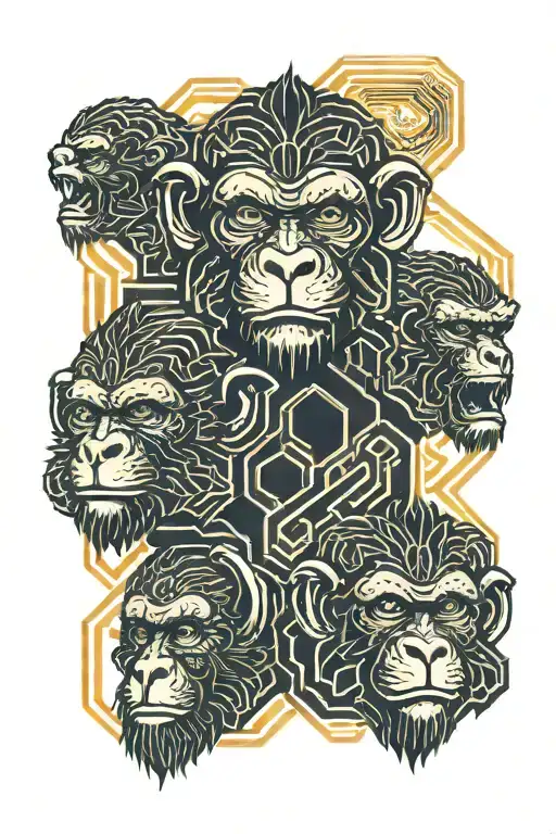 Cyberpunk Three Wise Monkeys