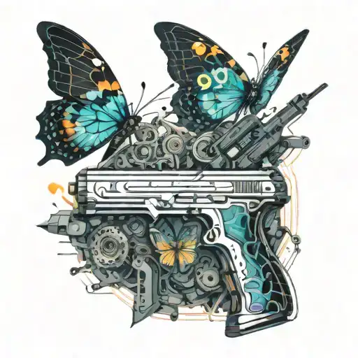 Butterflies Coming Out Of Gun