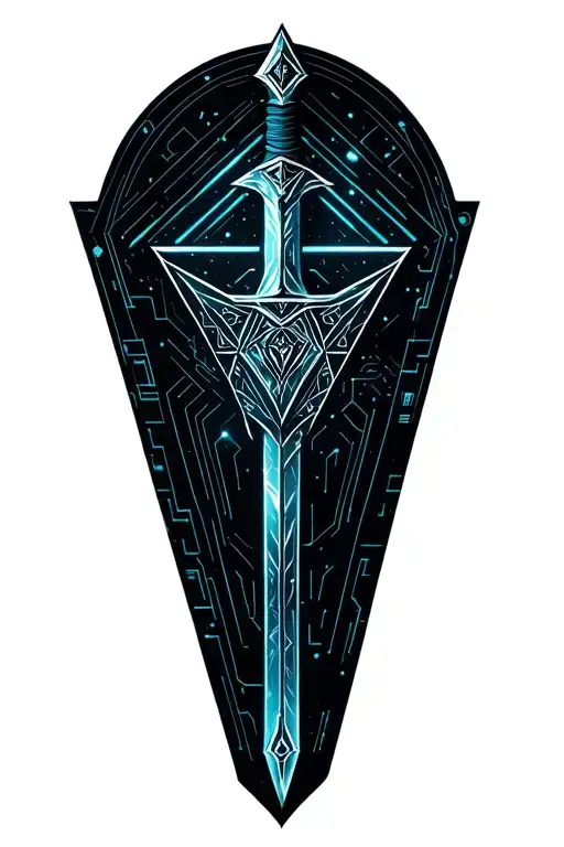 Sword With Geometric Triangles