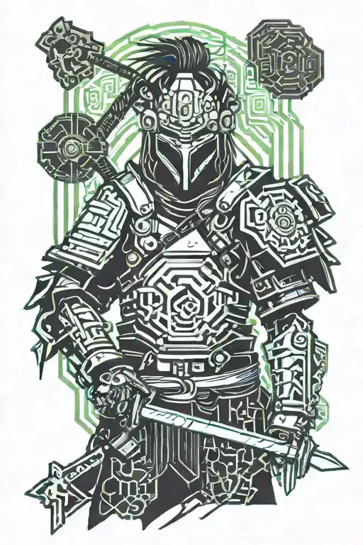 Cyberpunk Samurai Standing