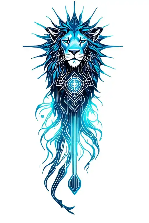 Leo Zodiac Sign Engulfed In The Power Of The Sun Rays
