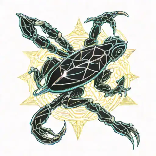 Scorpion On Top Of A Frog