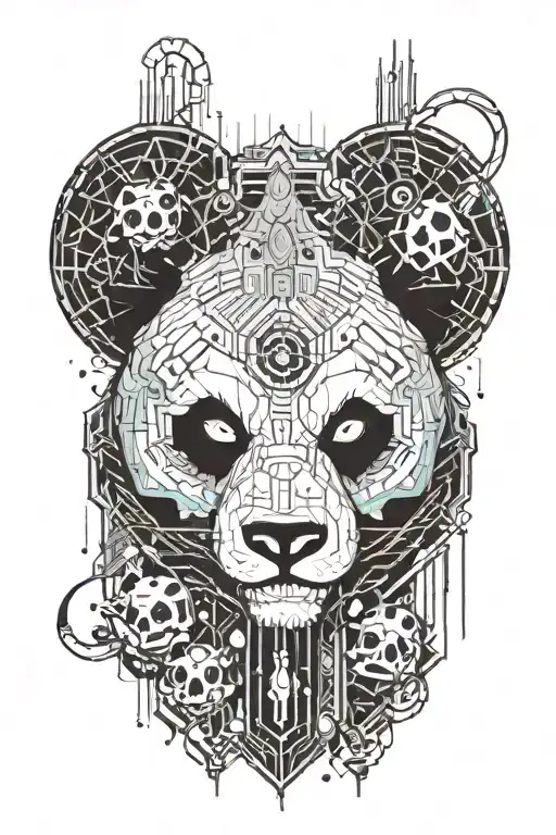 Panda With Thirteen Skulls
