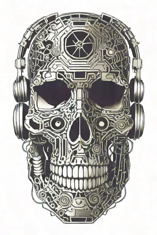 Skull With Headphone