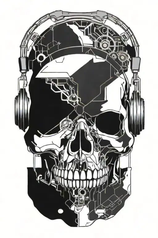 Skull With Headphone