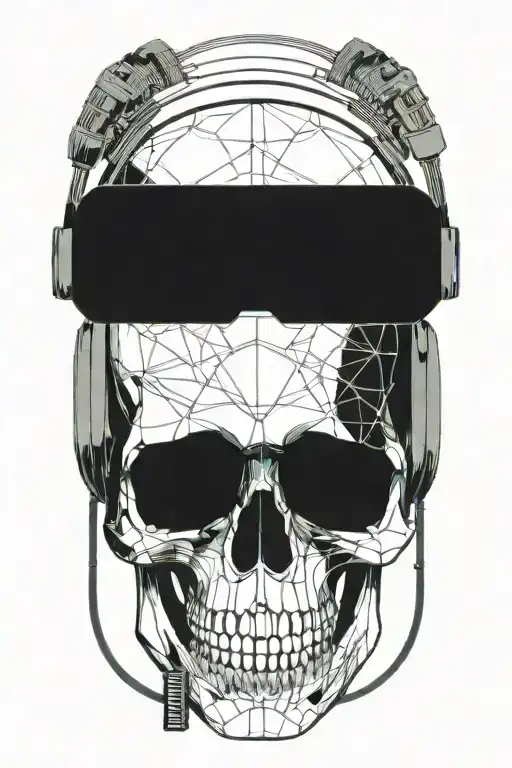 Skull With Headphone On