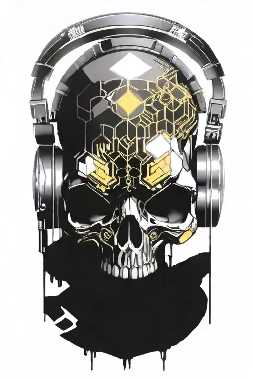 Skull With Big Headphone