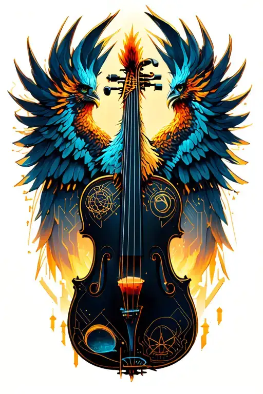 Pheonix With The Body Of A Violin