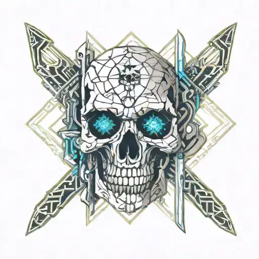 Skull And 2 Knife Crossed