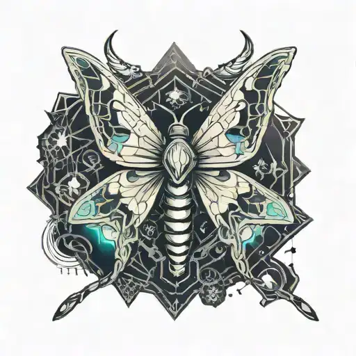 Neo Gothic Death Hawk Moth Resting