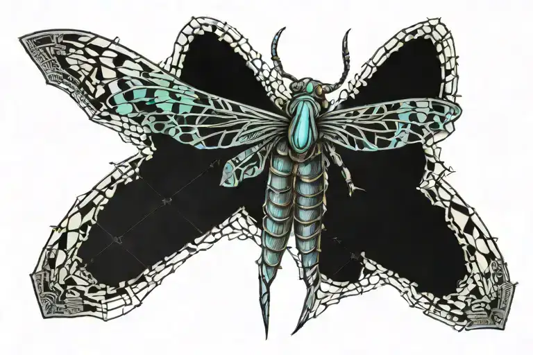 Neo Gothic Death Hawk Moth Resting