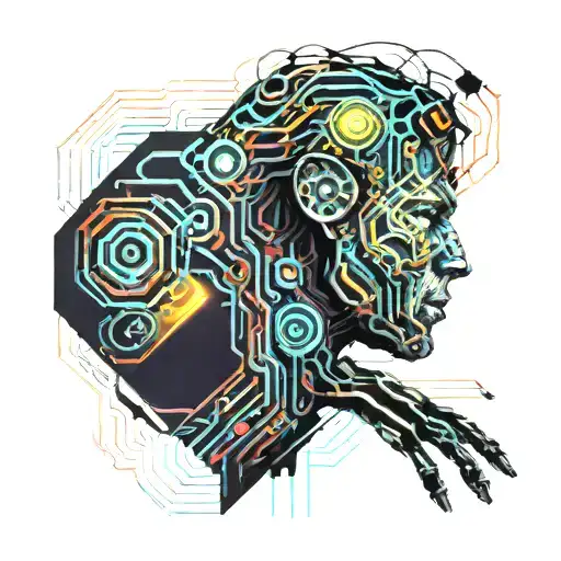 A Body With A Head That Is Opened Up With Multi Color Wires Coming Out Of The Top