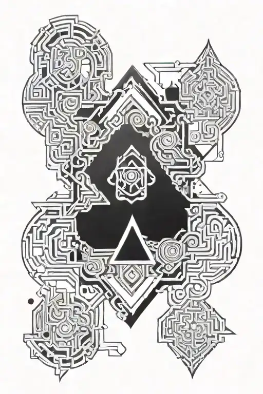 Ace Spade Black And White