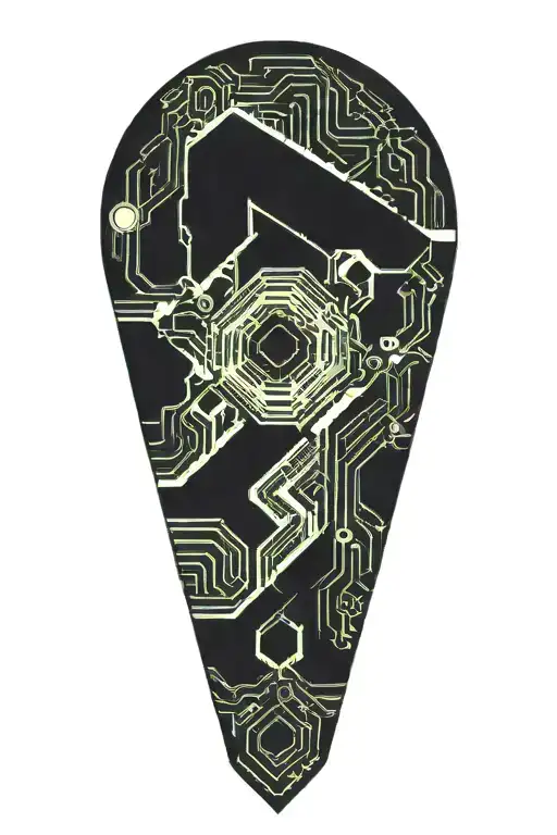 A Simple Abstract Design With Blade Like Edges