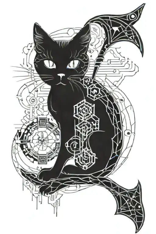 Cat With The Body Of A Fish