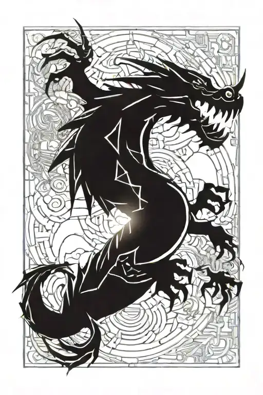 Dragon Roaring At Yoga Figure