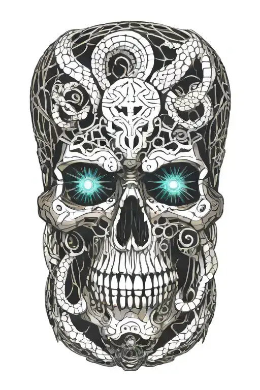 Snake Cross Skull