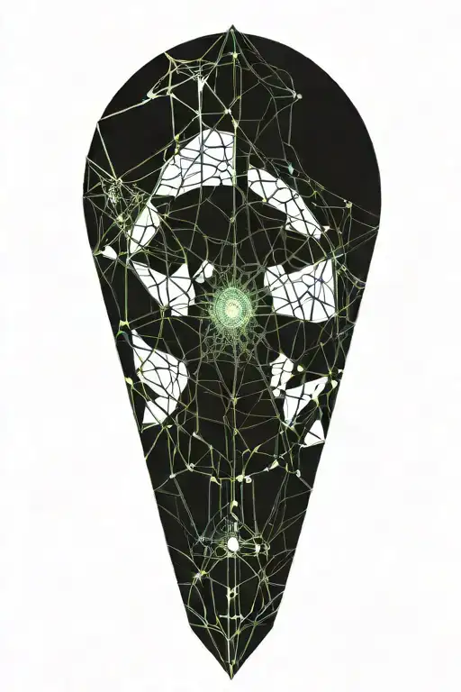 An Abstract Spiderweb With Blade Like Edges