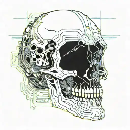 One Hundred Feet Coming Out Of The Mouth Of A Skull