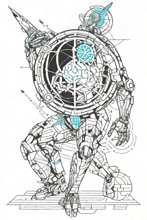 Titan Leaning On Earth Globe