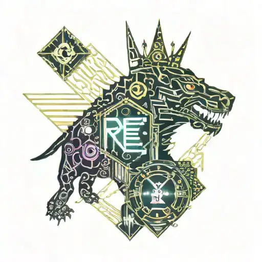 Rex With Crown With The Letters