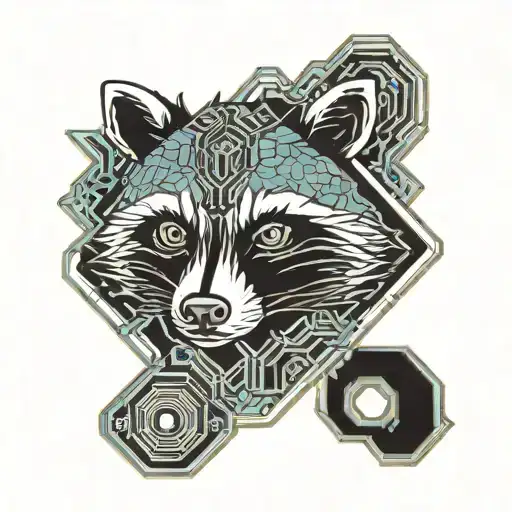 Raccoon Honeycomb Background Leading