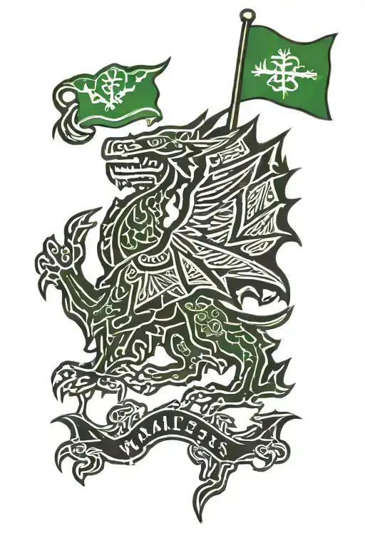 Wales Country Pride With A Technology Cyber Look