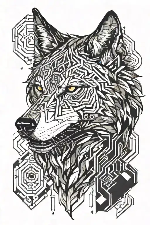 Wolf Unique Tattoo Design