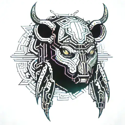 Beetle And A Bear Head