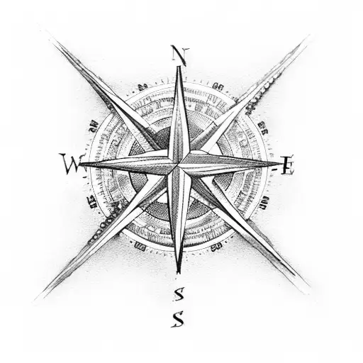 Compass In The Shape Of A Crucifix