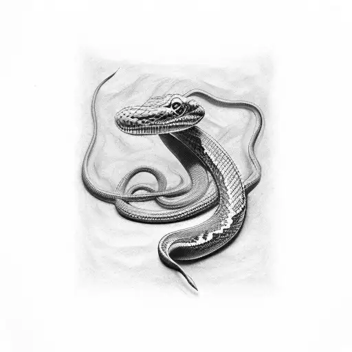 Red Snake Wrapping Around 444