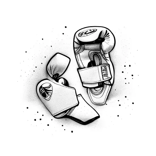 A Combination Of Boxing Gloves And Taekwondo Kicking Pads In A Creative And Abstract Composition
