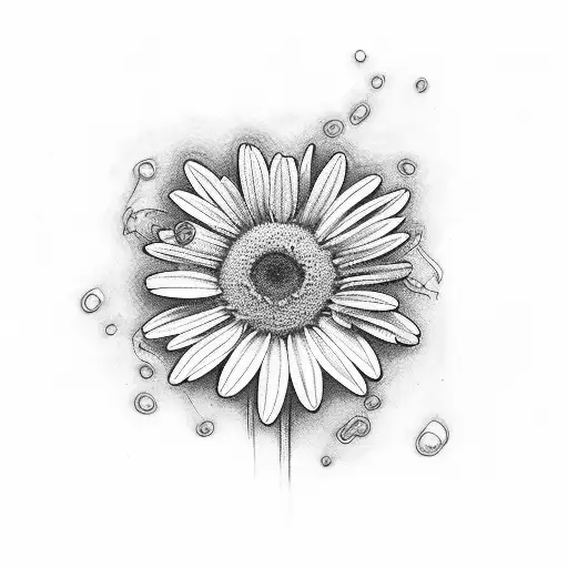 February And September Flowers With Daisy