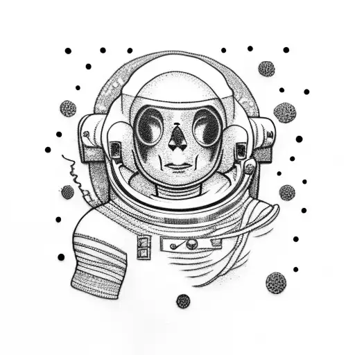 Astronaut And Flowers