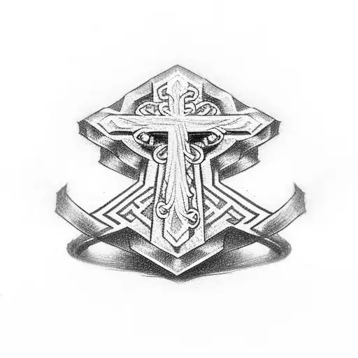 Cross Of Christ With Wedding Ring