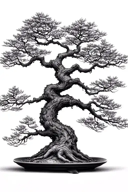 Bonsai Tree With Dead Branch