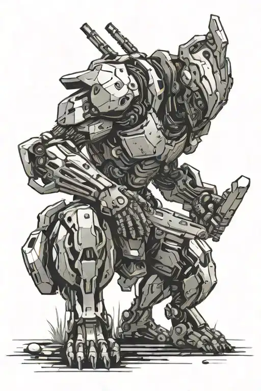 A Futuristic Cyborg Warrior Inspired By A Popular Video Game Franchise