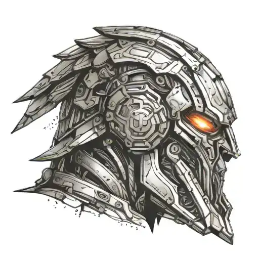 A Futuristic Cyborg Warrior Inspired By A Popular Video Game Franchise