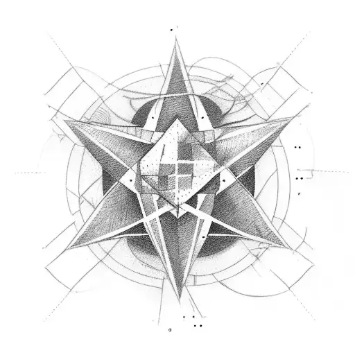 Star On Top Of Electrical Circuit Lines