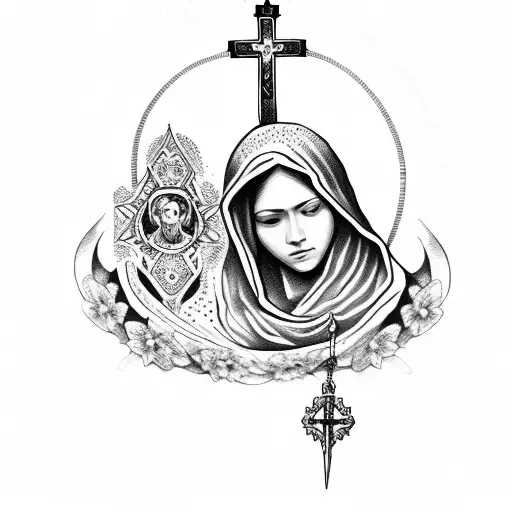 Virgen Del Valle With A Rosary