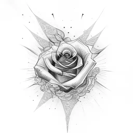 Dove With Rose And Sun
