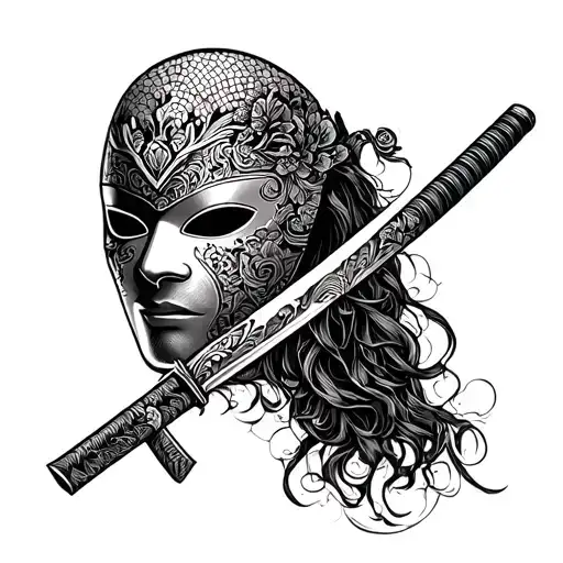 Mask And Katana