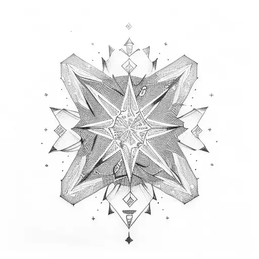 Star Outline With Fco Written In The Middle In Cursive