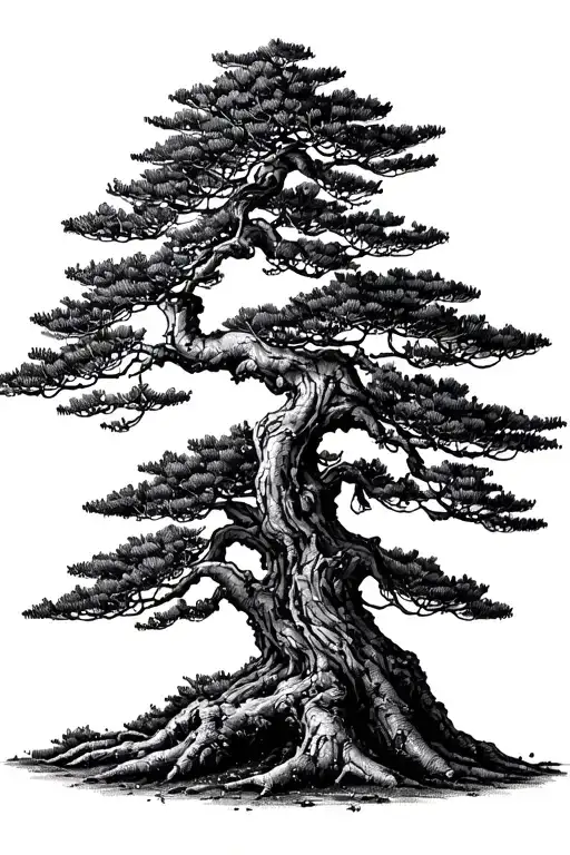 Bonsai Tree With Dead Branch Pine Tree