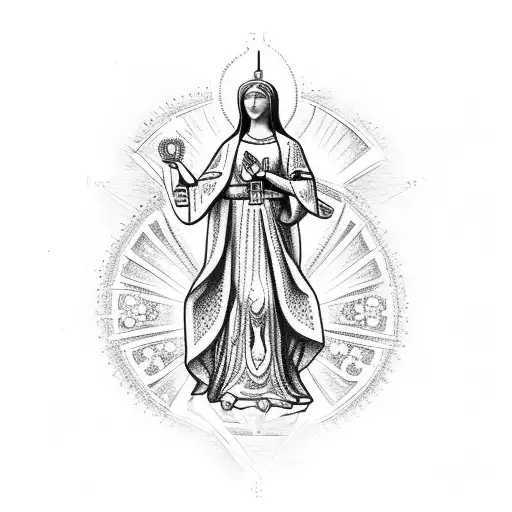 Virgen Del Valle With A Rosary