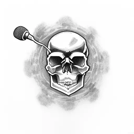 Skull With Microphone